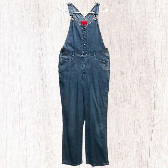 Gloria Vanderbilt Denim - Vtg Y2K Gloria Vanderbilt Womens Size Small Denim Overalls Wide Leg 100% Cotton